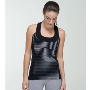 Lululemon Square Neck Parallel Stripe Top